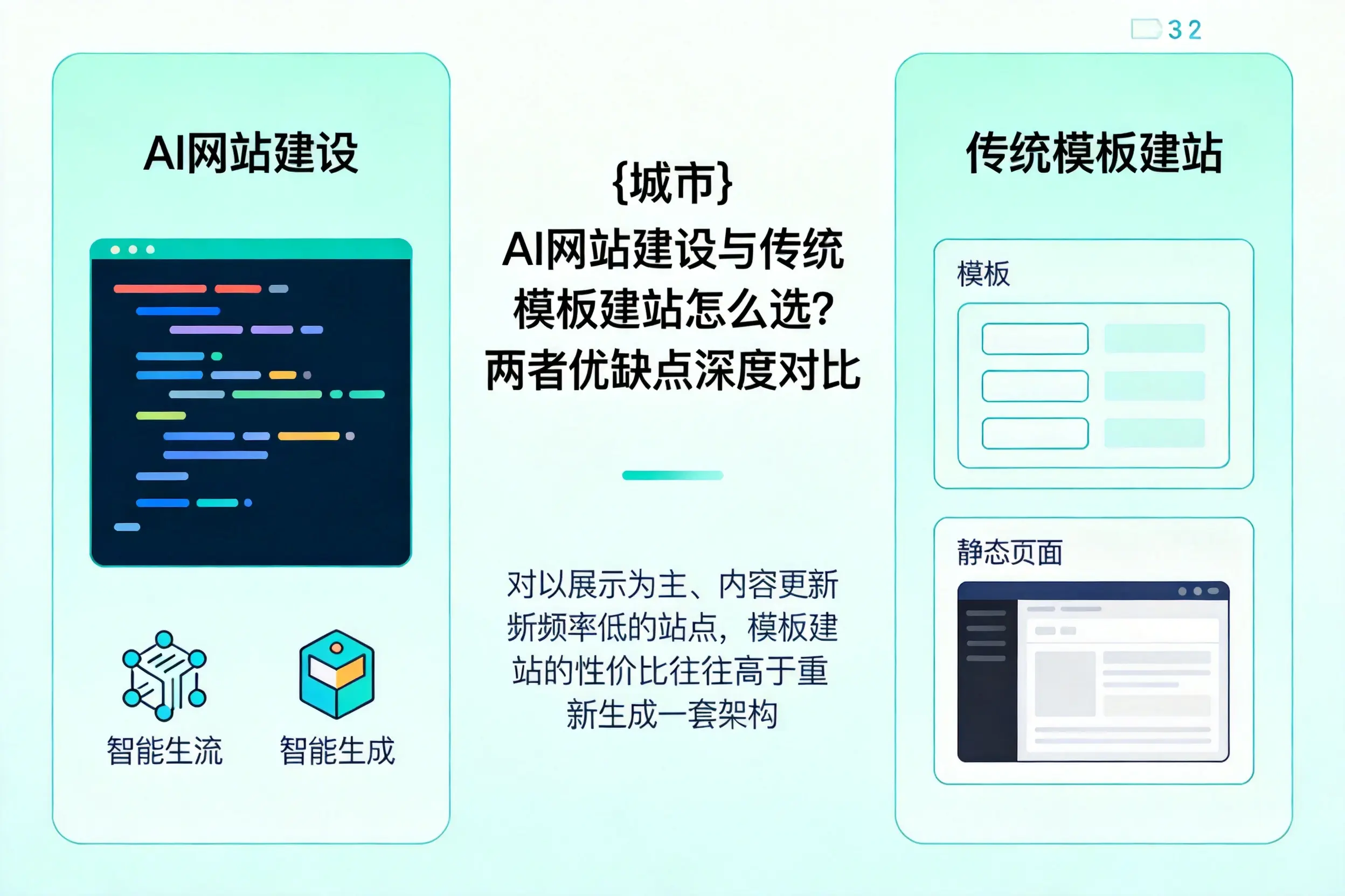 韶关AI网站建设与传统模板建站怎么选?两者优缺点深度对比