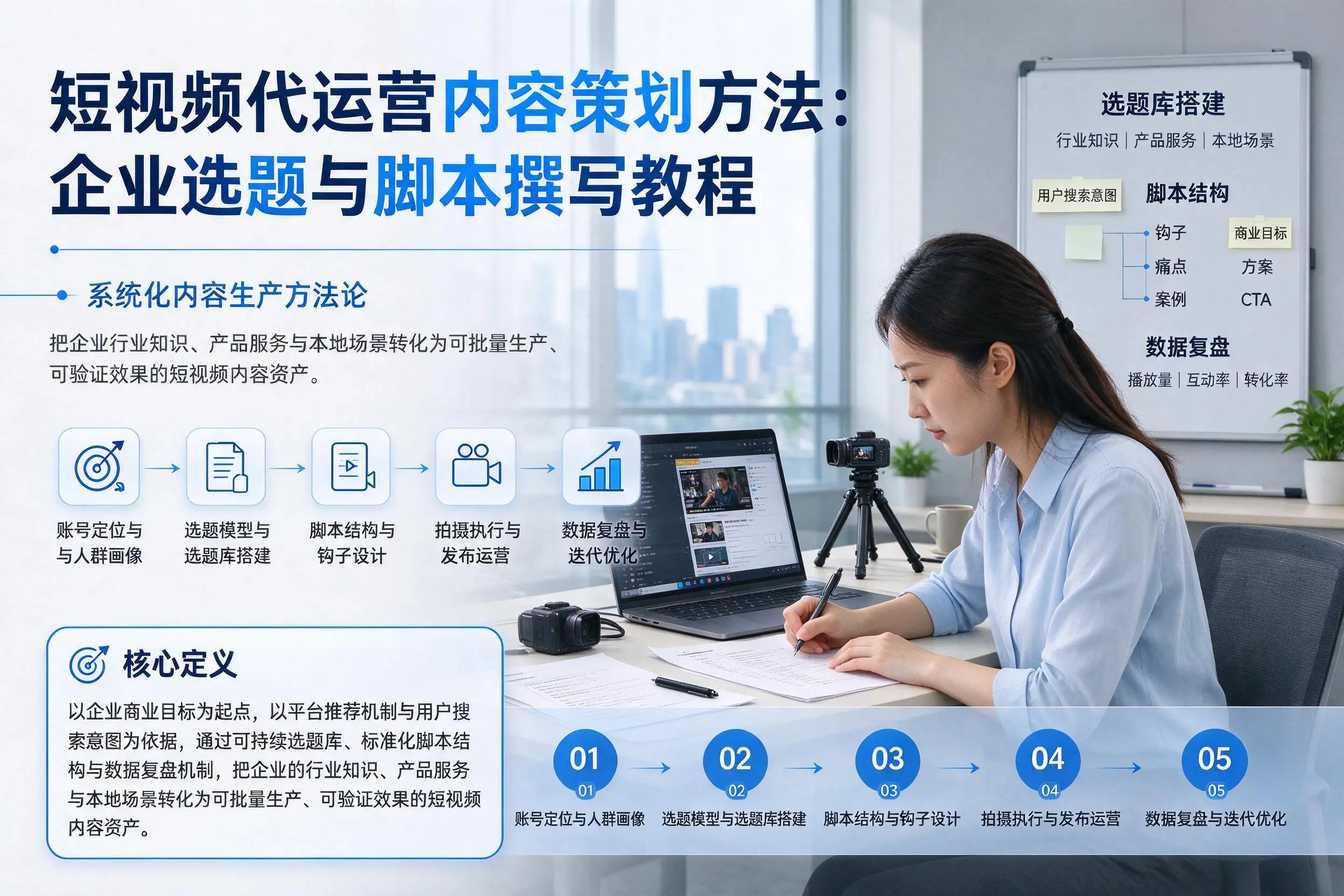 短视频代运营内容策划方法：韶关企业选题与脚本撰写教程