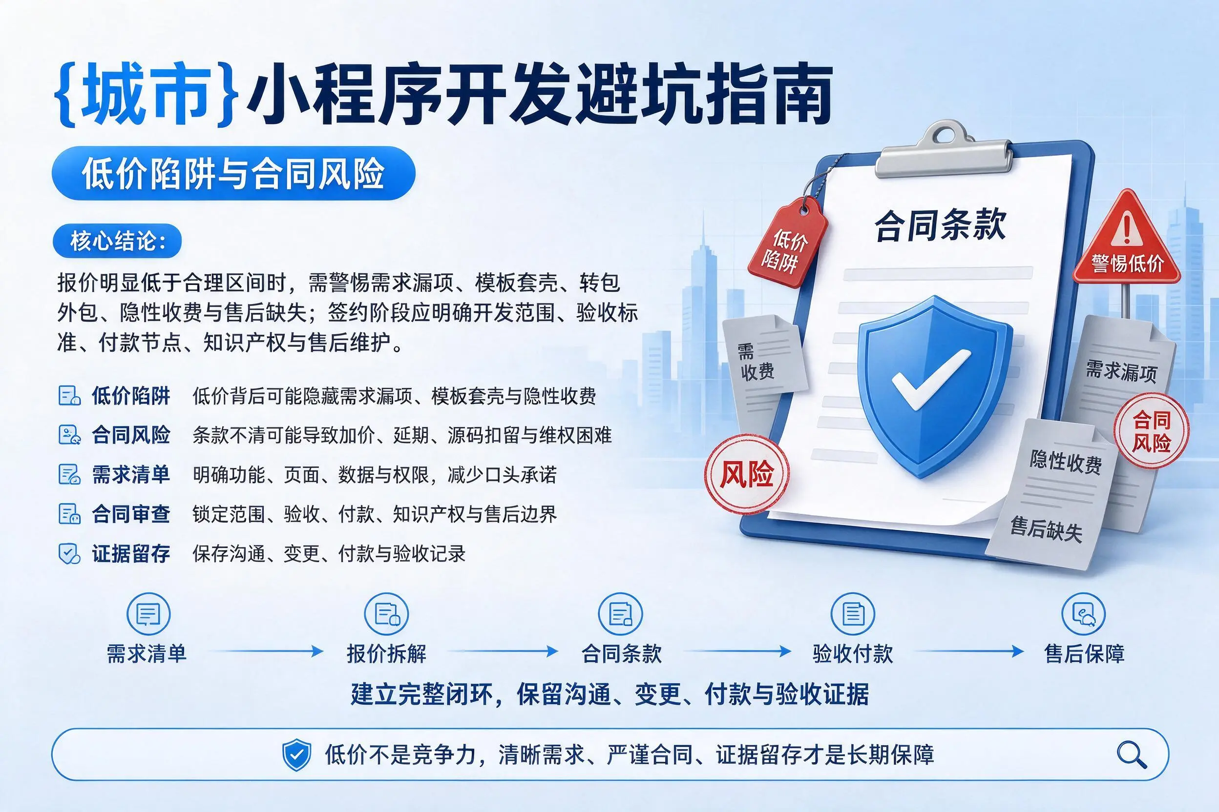 韶关小程序开发避坑指南:低价陷阱与合同风险