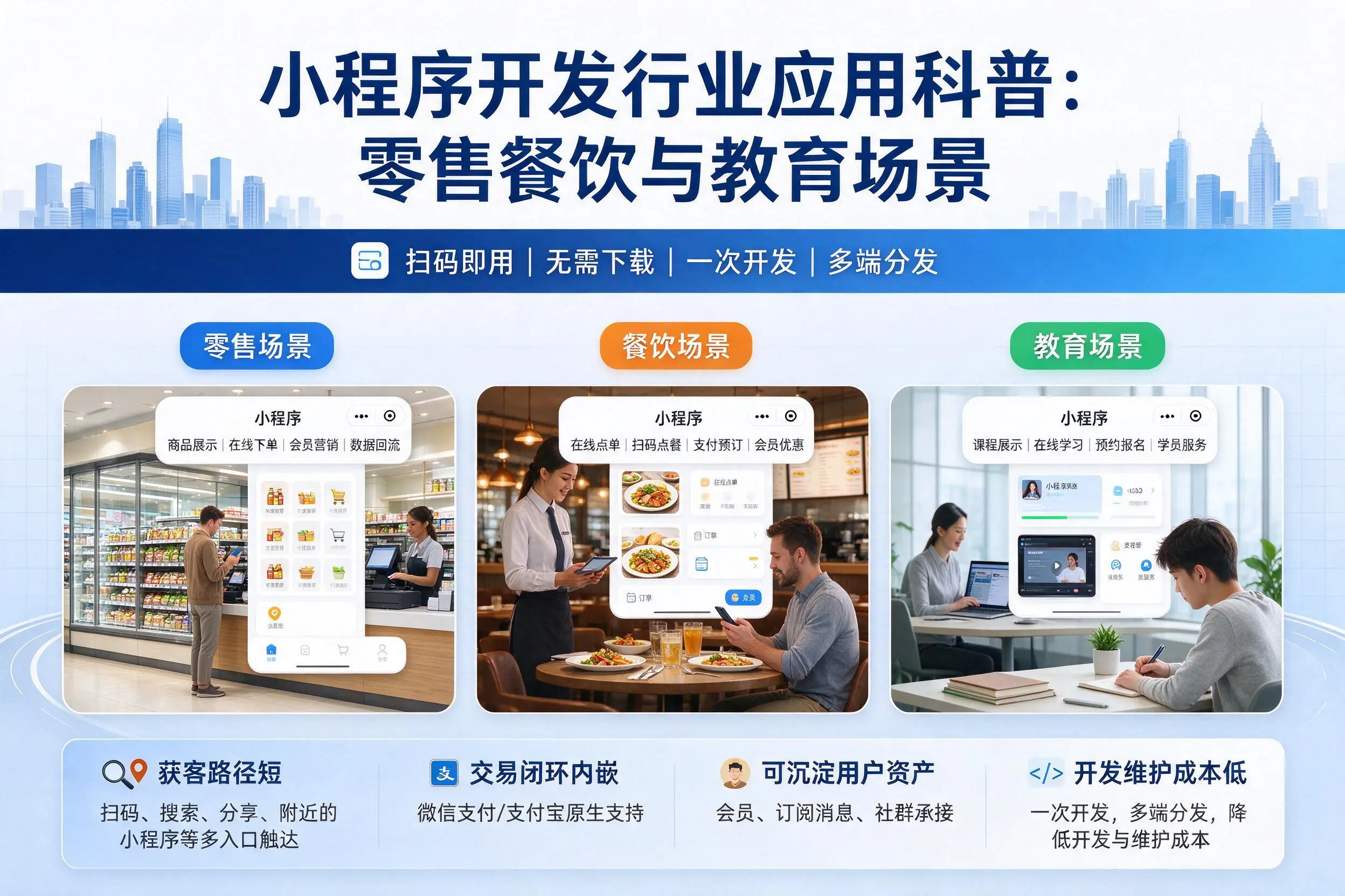 韶关小程序开发行业应用科普：零售餐饮与教育场景