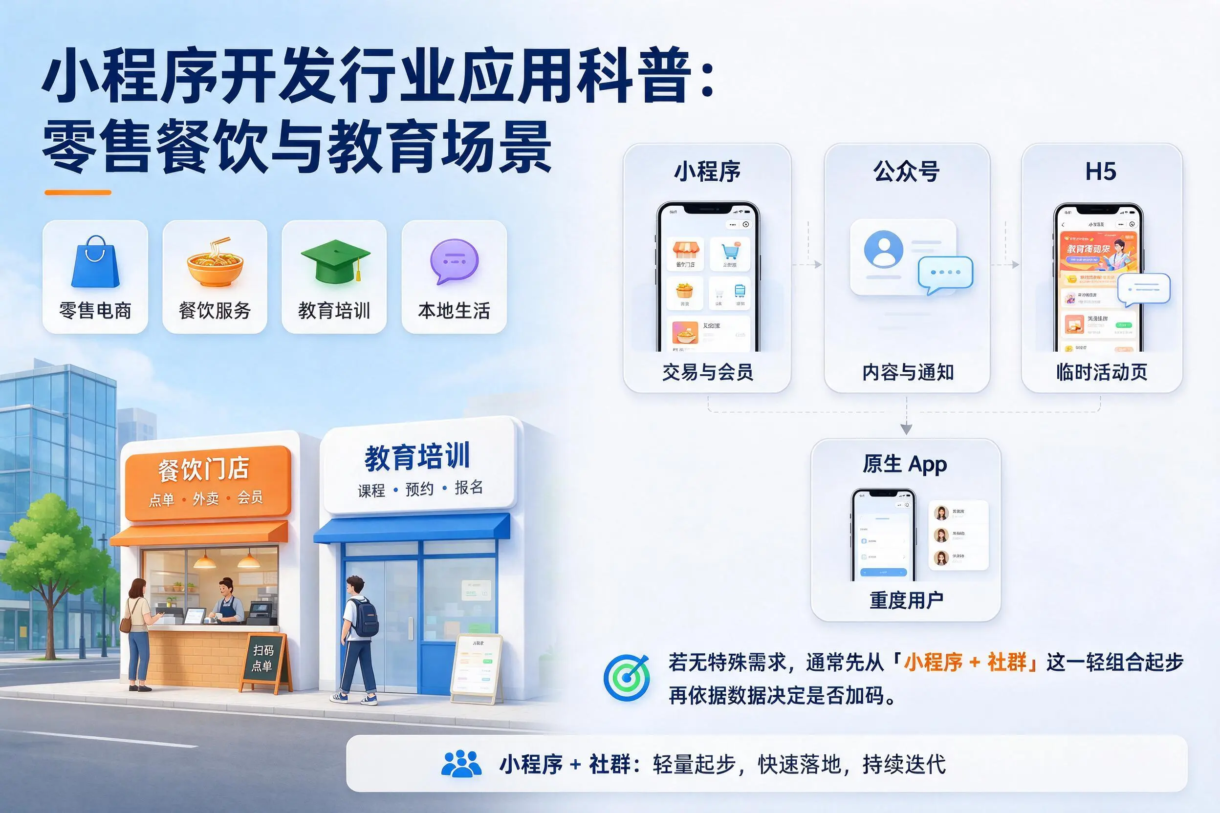 韶关小程序开发行业应用科普：零售餐饮与教育场景