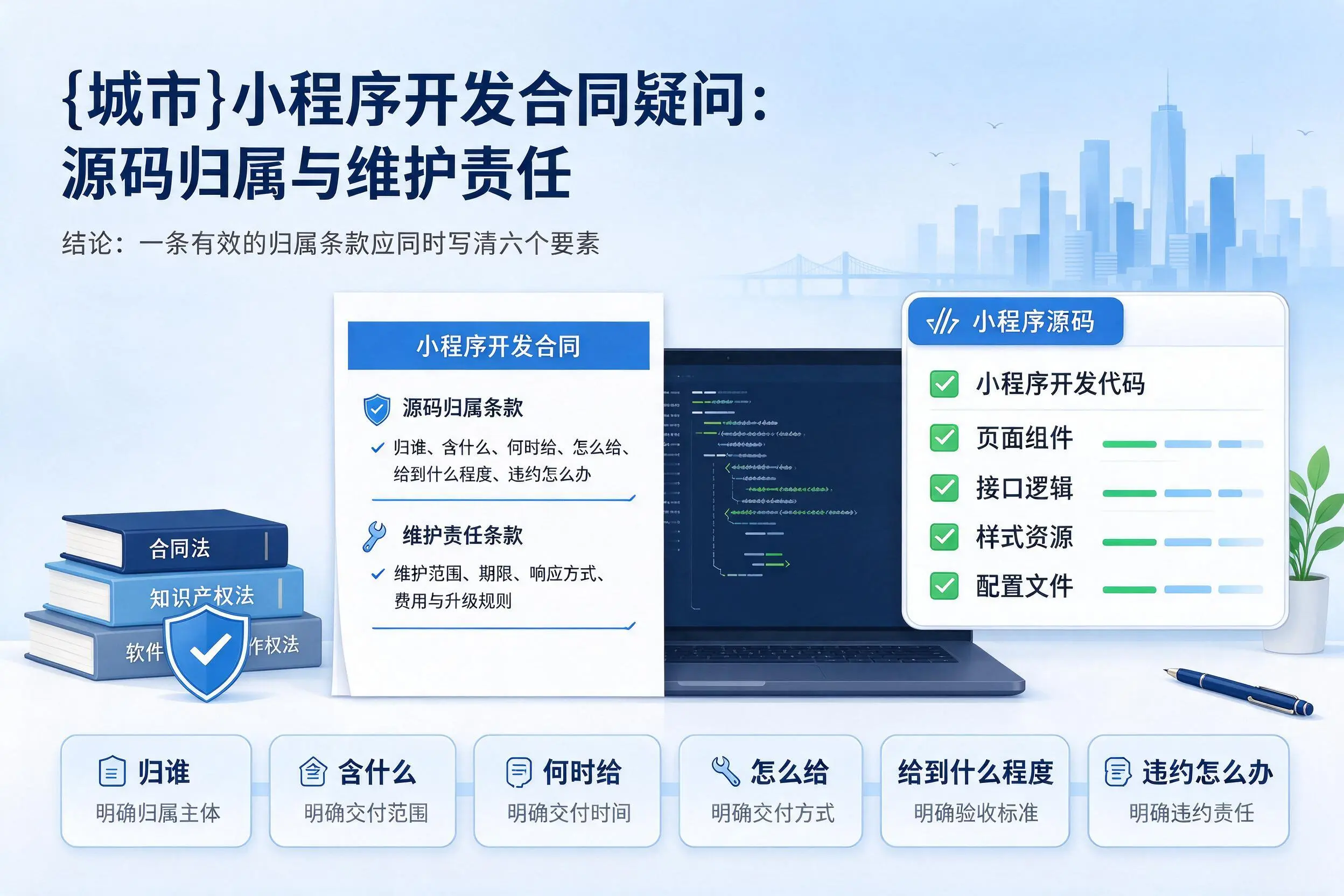 韶关小程序开发合同疑问:源码归属与维护责任