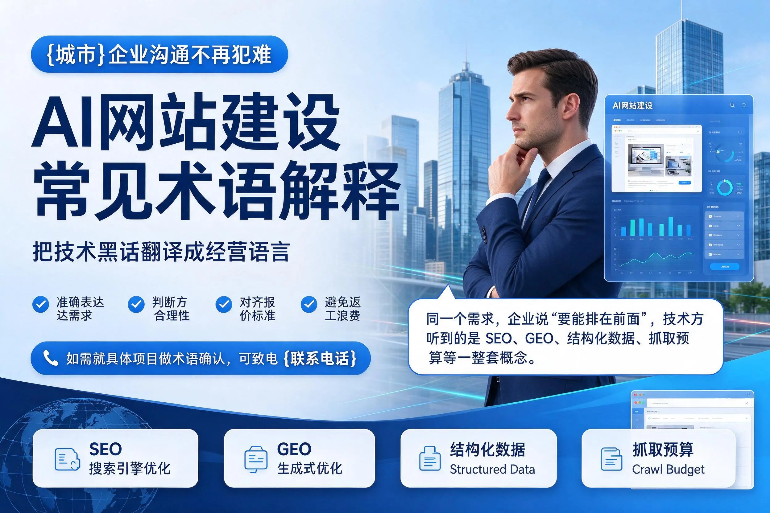 AI网站建设常见术语解释,韶关企业沟通不再犯难
