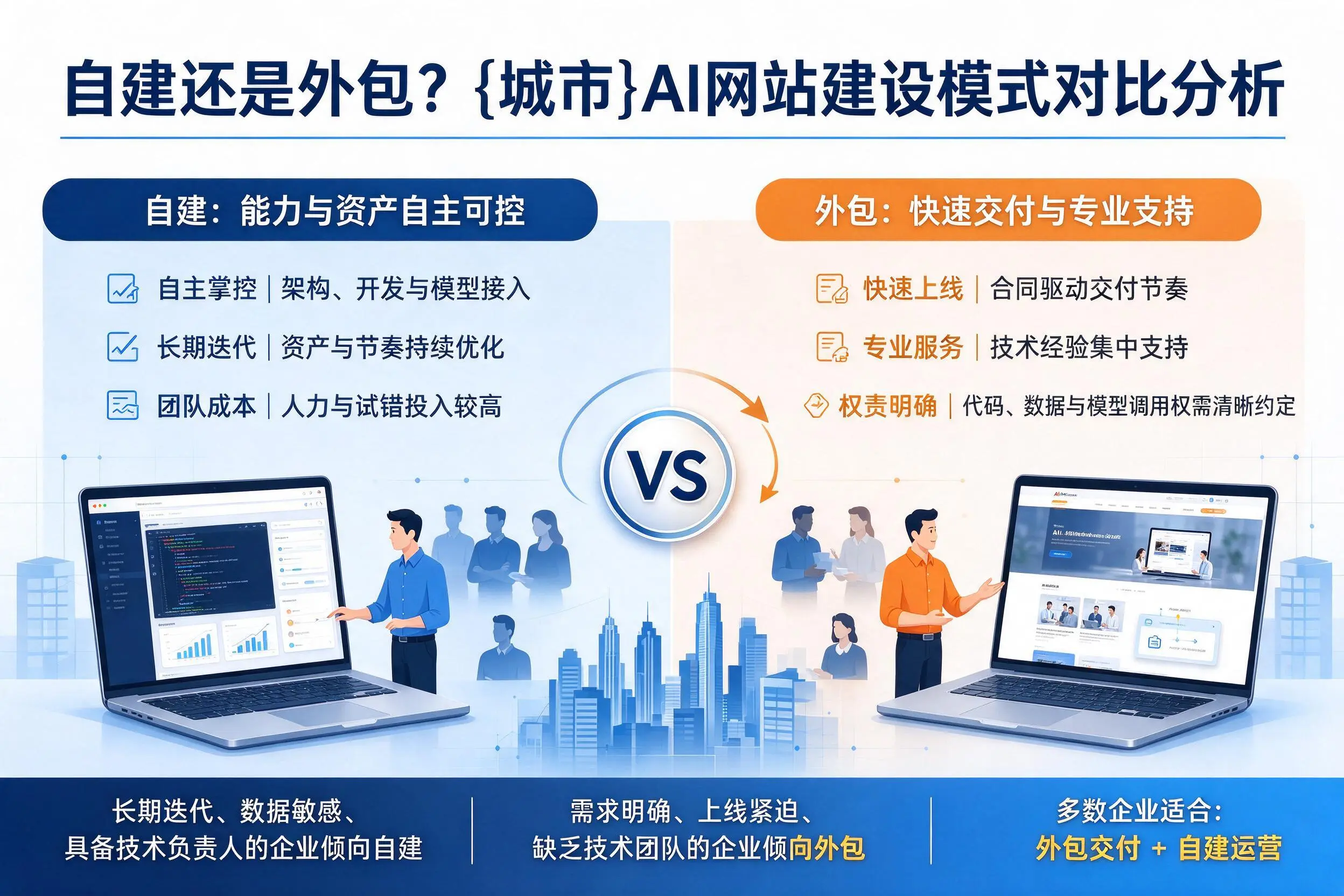 自建还是外包？韶关AI网站建设模式对比分析