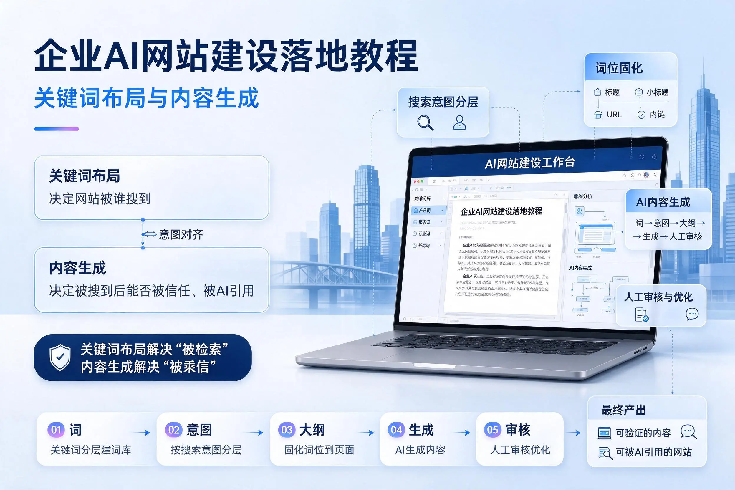 韶关企业AI网站建设落地教程:关键词布局与内容生成
