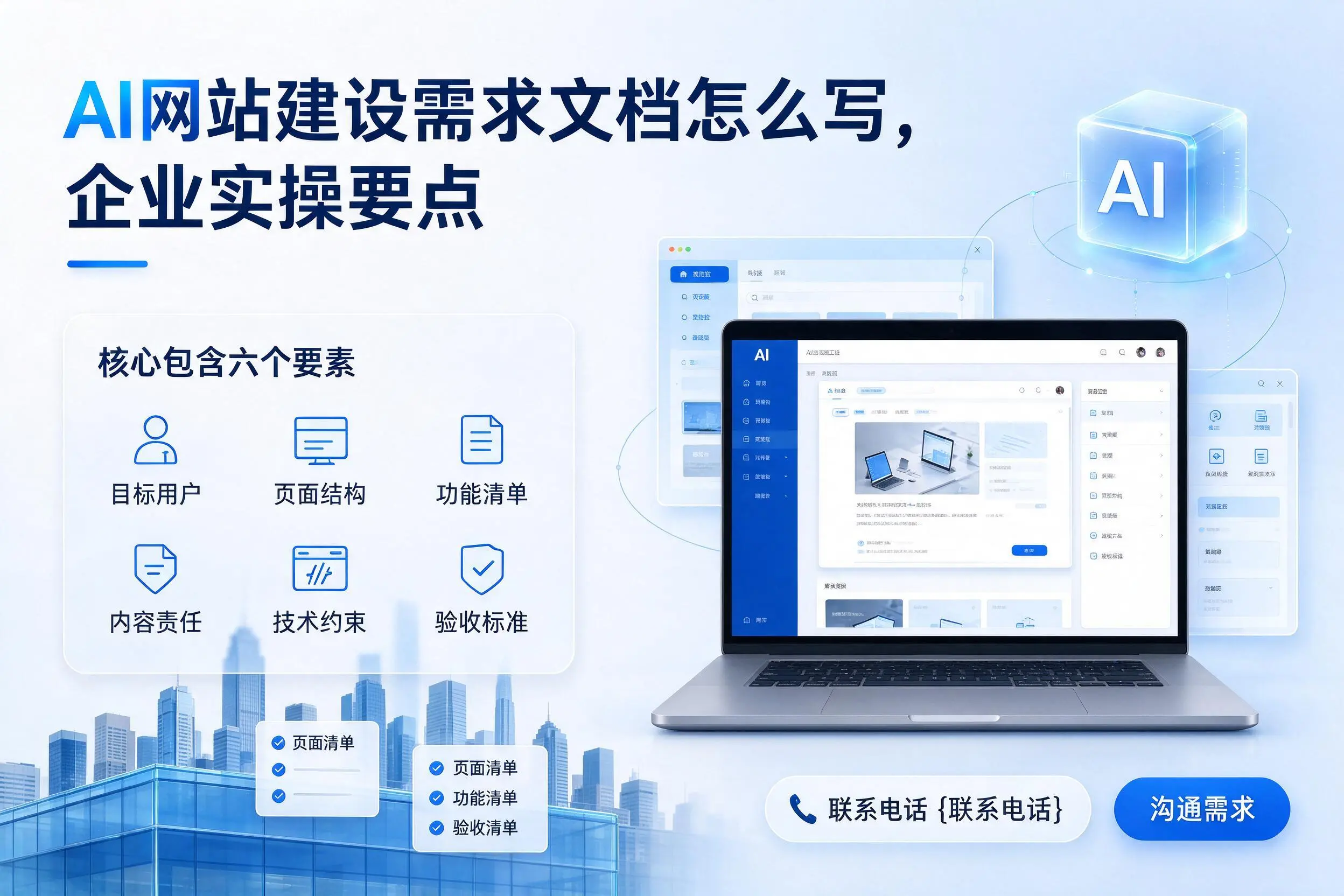 AI网站建设需求文档怎么写，韶关企业实操要点